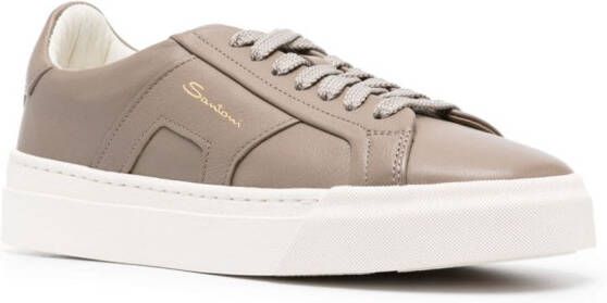 Santoni Gloria leather sneakers Brown