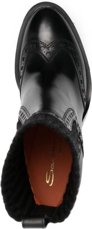 Santoni sock-style 85mm boots Black