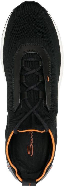 Santoni sock-style sneakers Black