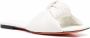 Santoni square-toe leather sandals White - Thumbnail 2