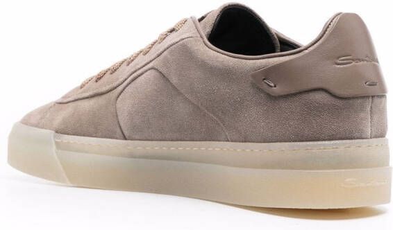 Santoni suede low-top sneakers Grey