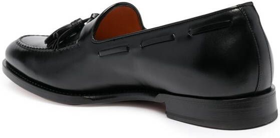 Santoni tassel slip-on loafers Black
