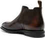 Santoni textured leather chelsea boots Brown - Thumbnail 3