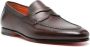 Santoni textured leather loafers Brown - Thumbnail 2