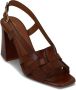 Santoni Venere 85mm leather sandals Brown - Thumbnail 2