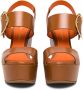 Santoni wedge leather sandals Brown - Thumbnail 4