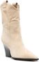 Santoni Western pointed-toe suede boots Neutrals - Thumbnail 2