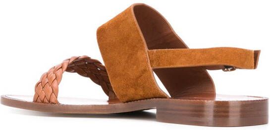 Santoni woven upper sandals Brown