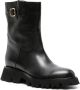 Santoni zip-up ankle leather boots Black - Thumbnail 2