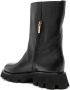 Santoni zip-up ankle leather boots Black - Thumbnail 3