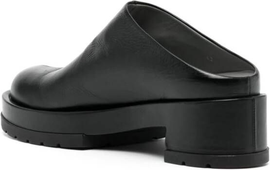 SAPIO low-heel leather mules Black