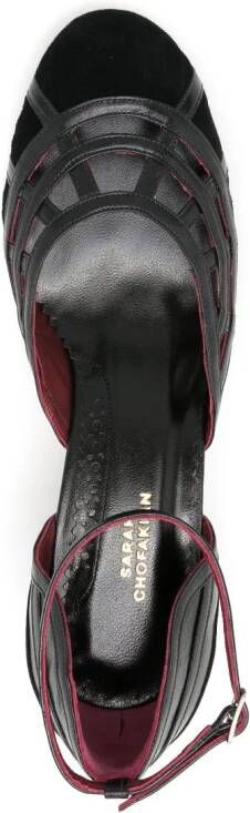 Sarah Chofakian Abbie 40mm leather sandals Black