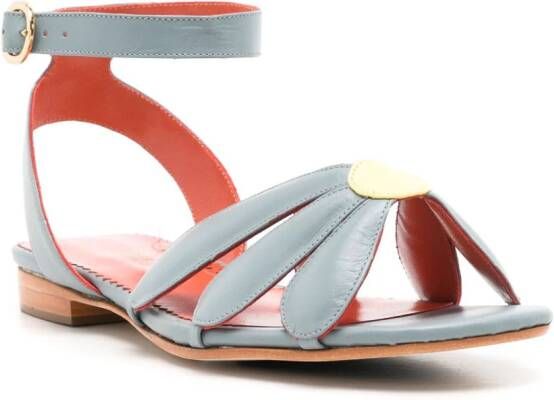 Sarah Chofakian Amelia leather sandals Orange