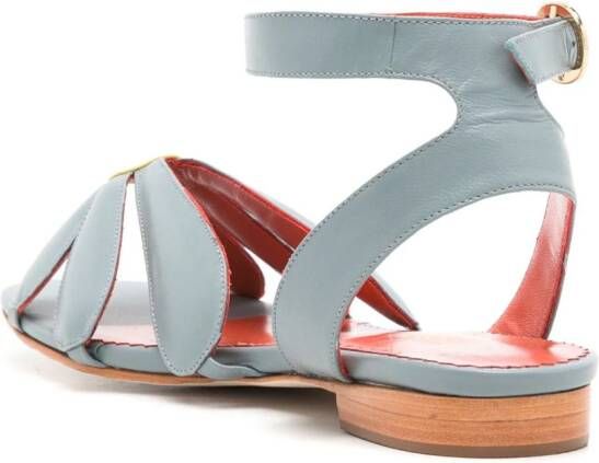 Sarah Chofakian Amelia leather sandals Orange