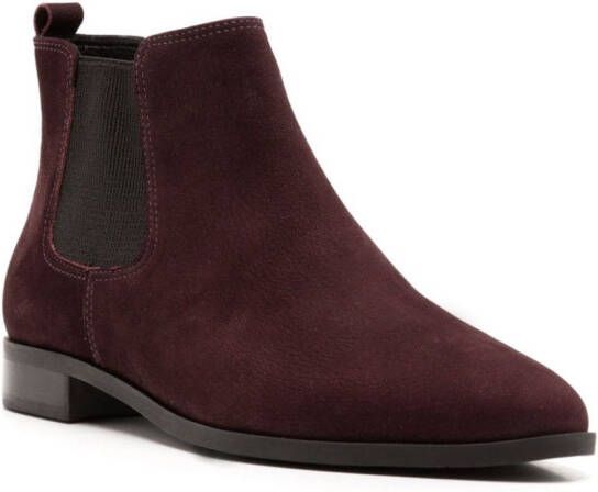 Sarah Chofakian ankle leather boots Red