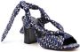 Sarah Chofakian ankle tie-fastening 90mm sandals Blue - Thumbnail 2