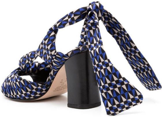 Sarah Chofakian ankle tie-fastening 90mm sandals Blue