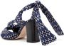 Sarah Chofakian ankle tie-fastening 90mm sandals Blue - Thumbnail 3