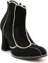 Sarah Chofakian Archie 90mm contrasting-trim boots Black - Thumbnail 2