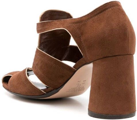 Sarah Chofakian Austin cut-out 70mm sandals Brown
