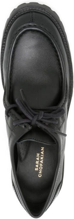 Sarah Chofakian Austine leather oxford shoes Black
