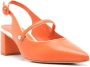Sarah Chofakian Bertha 40mm pointed-toe leather pumps Orange - Thumbnail 2
