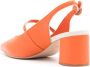 Sarah Chofakian Bertha 40mm pointed-toe leather pumps Orange - Thumbnail 3