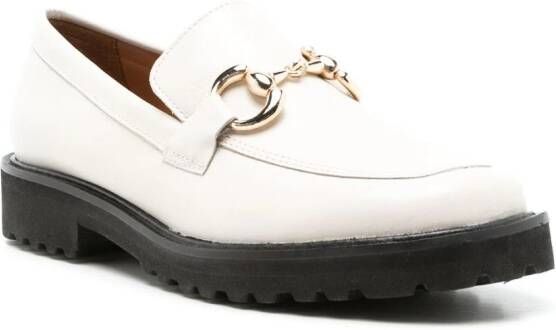Sarah Chofakian Betsy leather loafers White
