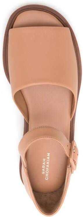 Sarah Chofakian Blanche leather sandals Brown