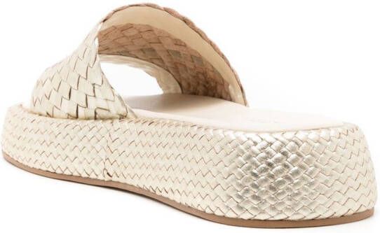 Sarah Chofakian braided-detail flatform sandals Metallic