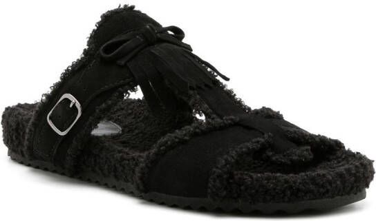 Sarah Chofakian caged open toe sandals Black