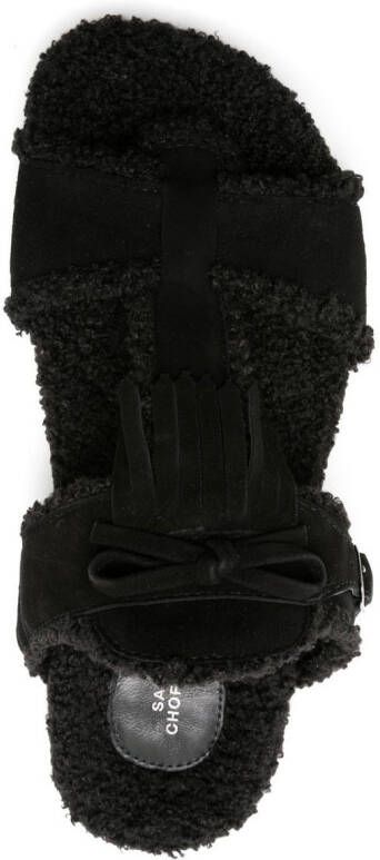 Sarah Chofakian caged open toe sandals Black