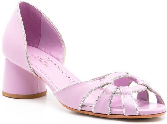 Sarah Chofakian Carrie 55mm leather sandals Purple