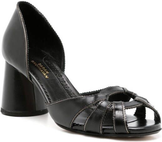 Sarah Chofakian Carrie peep-toe shoes Black