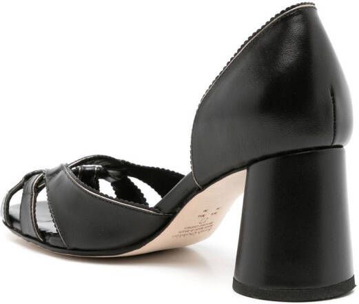Sarah Chofakian Carrie peep-toe shoes Black