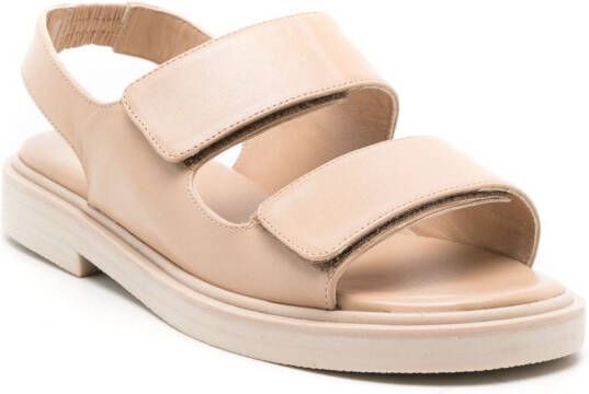 Sarah Chofakian Catherine touch-strap sandals Neutrals
