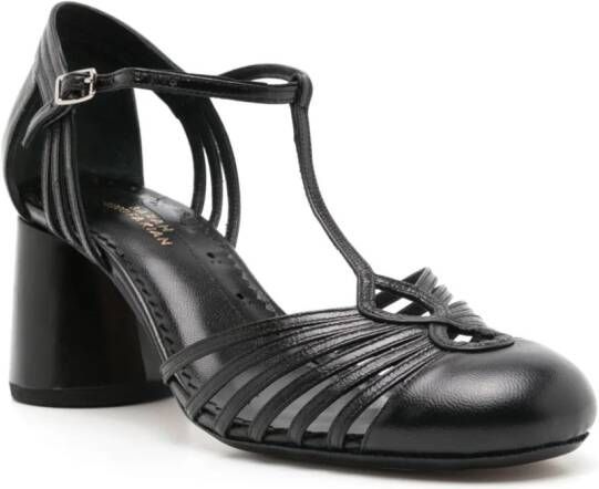 Sarah Chofakian Chamonix 50mm leather sandals Black