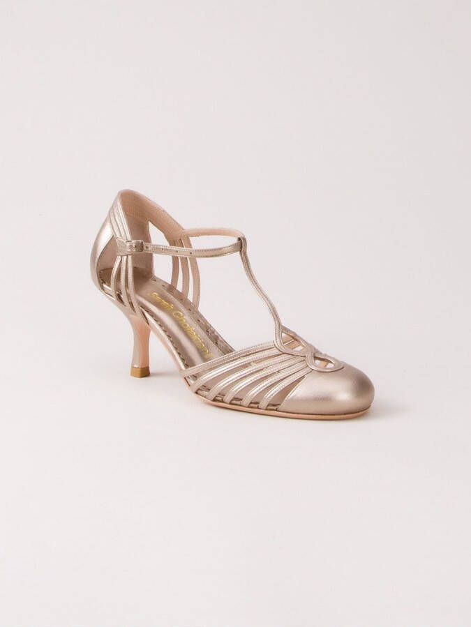 Sarah Chofakian Chamonix leather sandals Metallic