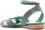 Sarah Chofakian Chemesier ankle-strap detail sandals Green - Thumbnail 3