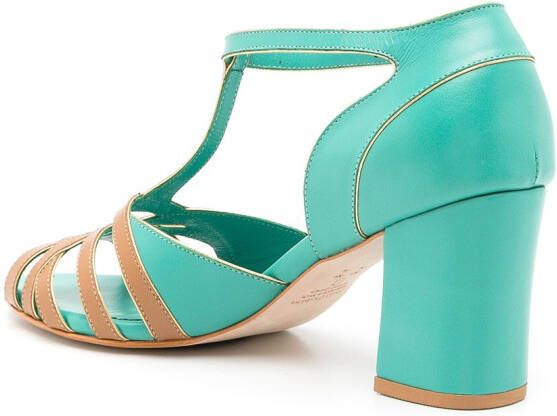 Sarah Chofakian Chiara 75mm colour-block sandals Blue
