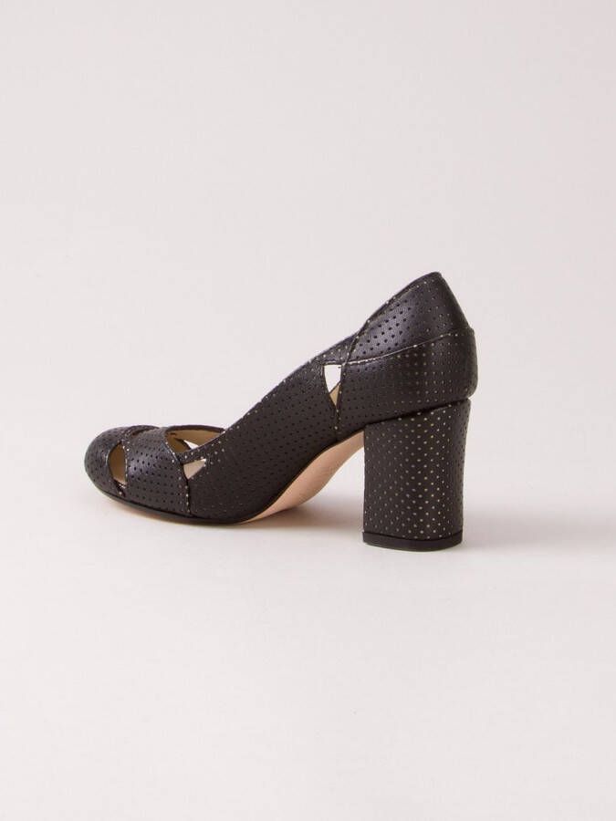 Sarah Chofakian chunky heel pumps Black