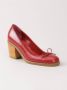 Sarah Chofakian chunky heel pumps Red - Thumbnail 2