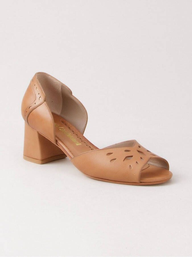 Sarah Chofakian chunky heel sandals Brown
