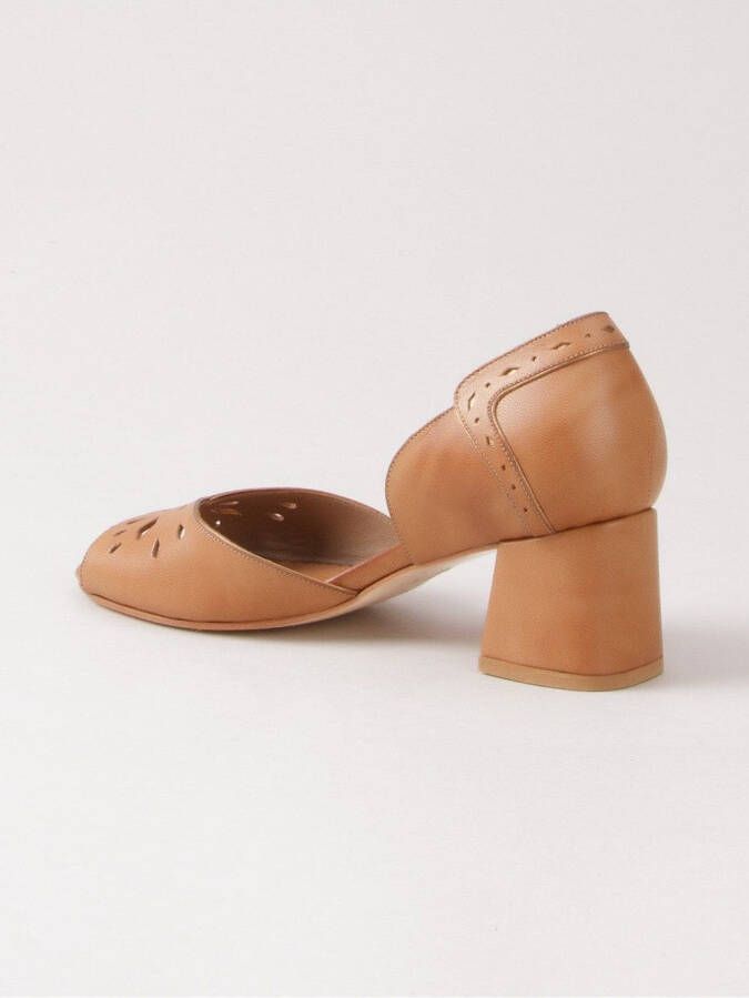 Sarah Chofakian chunky heel sandals Brown