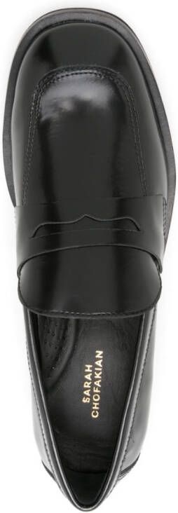 Sarah Chofakian Clarisse 30mm round-toe loafers Black
