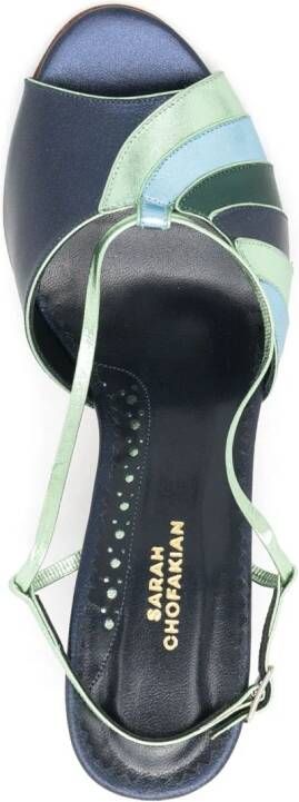 Sarah Chofakian Cocteau 75mm slingback sandals Blue