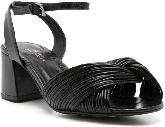 Sarah Chofakian Colagem 45mm leather sandals Black