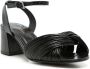 Sarah Chofakian Colagem 45mm leather sandals Black - Thumbnail 2