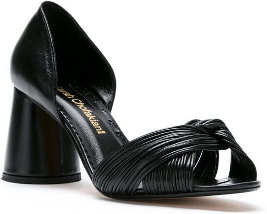 Sarah Chofakian Colagem leather sandals Black