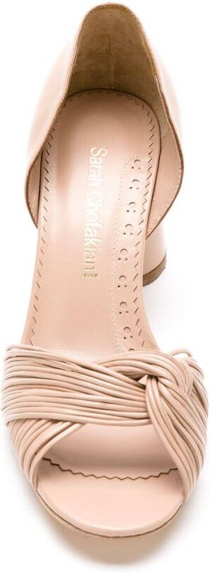 Sarah Chofakian Colagem leather sandals Neutrals
